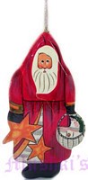 Santa shaped Christmas hanging - click here for large view
